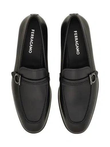 FERRAGAMO Men's Venice Gancini Leather Loafers - Nero | Thumbnail 3 FERRAGAMO Men's Venice Gancini Leather Loafers - Nero | Thumbnail 3