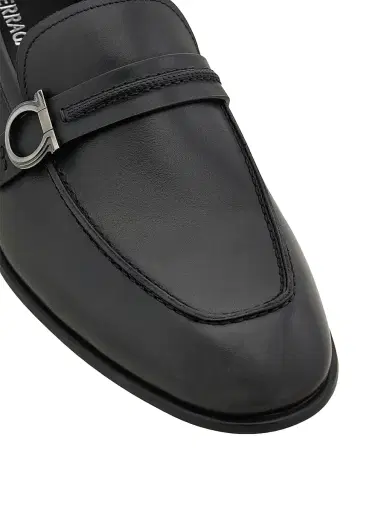 FERRAGAMO Men's Venice Gancini Leather Loafers - Nero | Thumbnail 6 FERRAGAMO Men's Venice Gancini Leather Loafers - Nero | Thumbnail 6