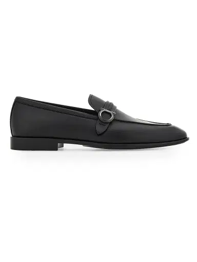 FERRAGAMO Men's Venice Gancini Leather Loafers - Nero | Thumbnail 1 FERRAGAMO Men's Venice Gancini Leather Loafers - Nero | Thumbnail 1