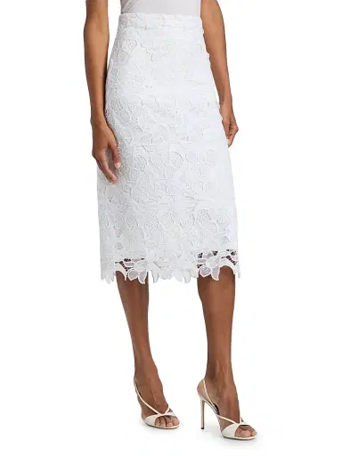 Chiara Boni La Petite Robe Women's Ufide Lace Midi-Skirt | Thumbnail 4 Chiara Boni La Petite Robe Women's Ufide Lace Midi-Skirt | Thumbnail 4