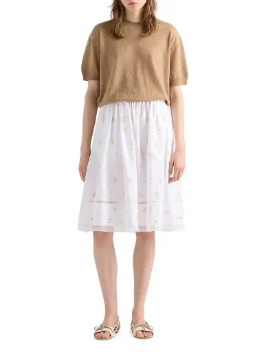 Prada Women's Short-Sleeved Cashmere Sweater - Beige - Size 10 | Thumbnail 2