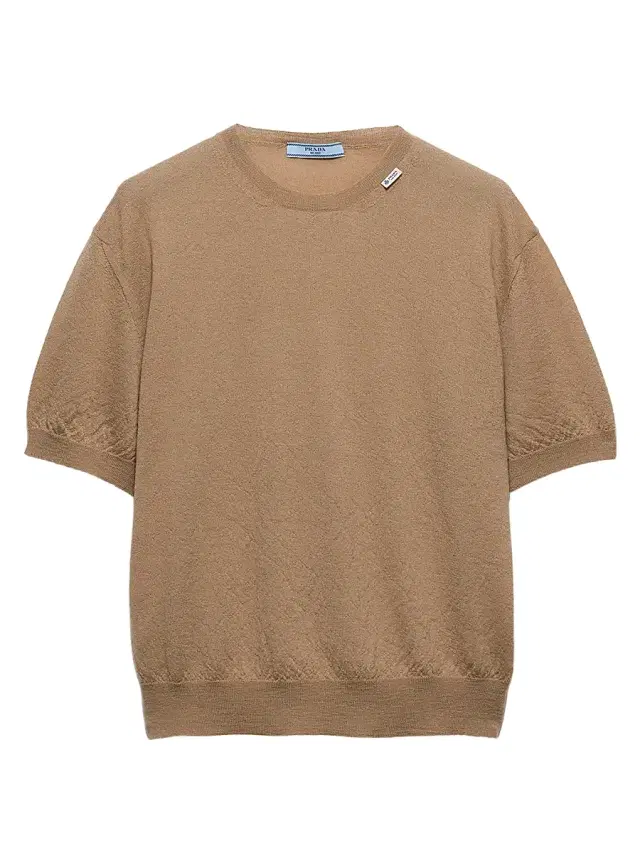 Prada Women's Short-Sleeved Cashmere Sweater - Beige