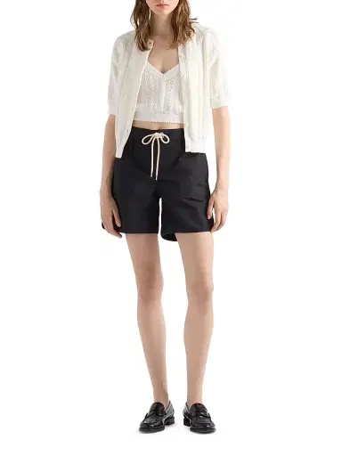 Prada Women's Openwork Cotton Crop Top - White - Size 10 | Thumbnail 2 Prada Women's Openwork Cotton Crop Top - White - Size 10 | Thumbnail 2
