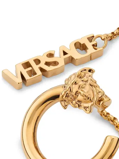 Versace Women's Goldtone Medusa Logo Drop Earrings - Gold | Thumbnail 4 Versace Women's Goldtone Medusa Logo Drop Earrings - Gold | Thumbnail 4