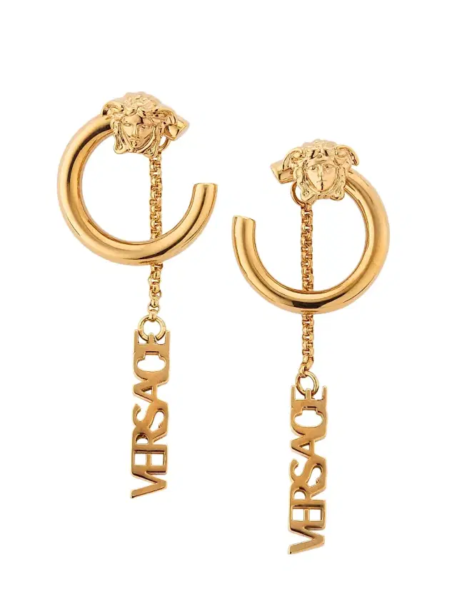 Versace Women's Goldtone Medusa Logo Drop Earrings - Gold