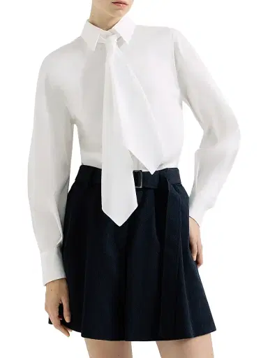 Brunello Cucinelli Women's Stretch Cotton Poplin Shirt - White - Size XXL | Thumbnail 2 Brunello Cucinelli Women's Stretch Cotton Poplin Shirt - White - Size XXL | Thumbnail 2