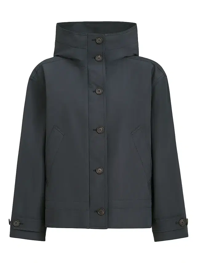 Brunello Cucinelli Women's Techno Cotton Taffeta Outerwear Jacket - Blue
