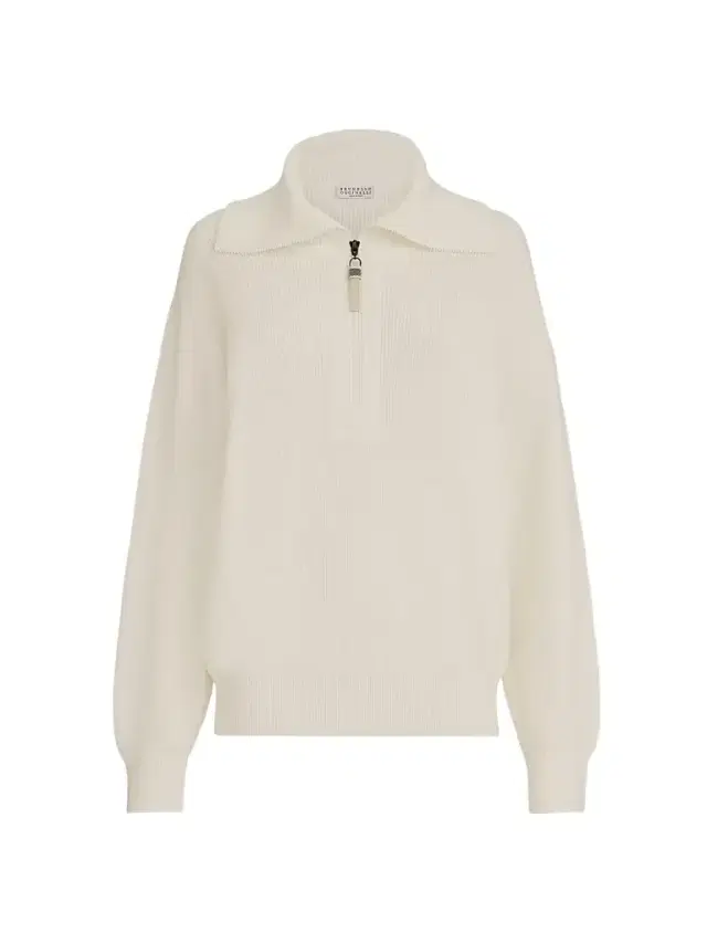 Brunello Cucinelli Women's Cotton English Rib Sweater - Panama