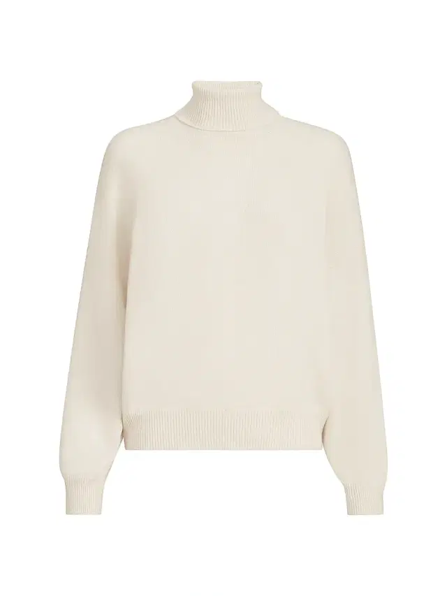 Brunello Cucinelli Women's Cashmere Turtleneck Sweater with Monili - Butter