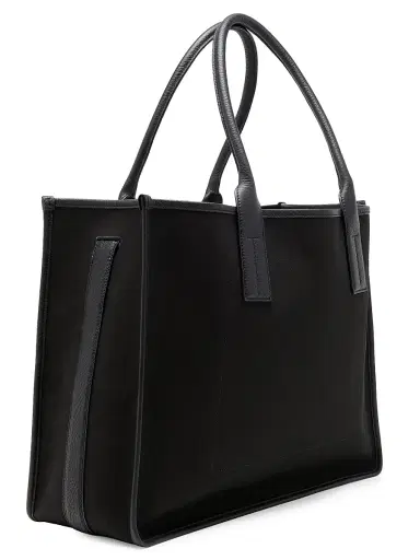 Tom Ford Men's Canvas & Leather East-West Tote Bag - Black | Thumbnail 4