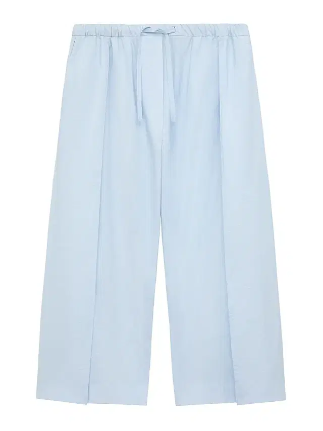 Women's  x Paula's Ibiza Cotton-Blend Creased Crop Trousers - Light Blue