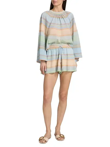Zimmermann Women's Indra Striped Shorts | Thumbnail 2 Zimmermann Women's Indra Striped Shorts | Thumbnail 2