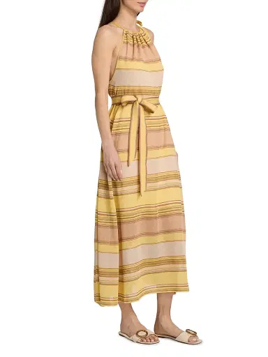 Zimmermann Women's Indra Striped Sleeveless Midi Dress | Thumbnail 4 Zimmermann Women's Indra Striped Sleeveless Midi Dress | Thumbnail 4