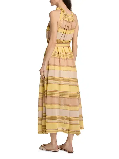 Zimmermann Women's Indra Striped Sleeveless Midi Dress | Thumbnail 5 Zimmermann Women's Indra Striped Sleeveless Midi Dress | Thumbnail 5