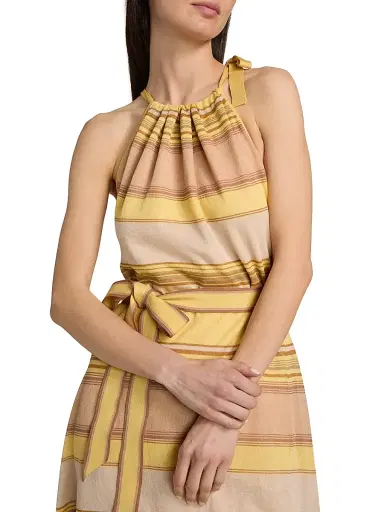 Zimmermann Women's Indra Striped Sleeveless Midi Dress | Thumbnail 6 Zimmermann Women's Indra Striped Sleeveless Midi Dress | Thumbnail 6