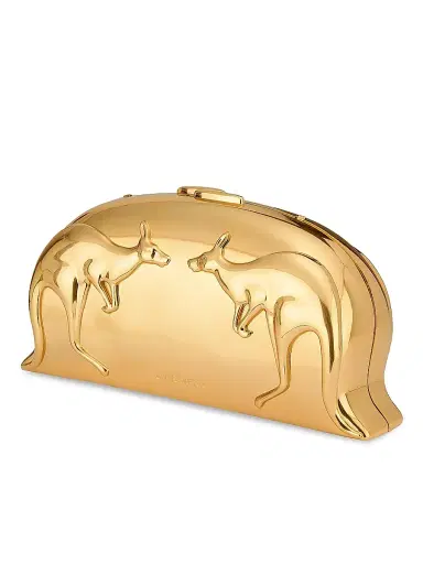 Zimmermann Women's Rapture Kangaroo-Motif Metallic Clutch | Thumbnail 4 Zimmermann Women's Rapture Kangaroo-Motif Metallic Clutch | Thumbnail 4