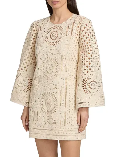 Zimmermann Women's Indra Embroidered Lace Minidress | Thumbnail 3 Zimmermann Women's Indra Embroidered Lace Minidress | Thumbnail 3