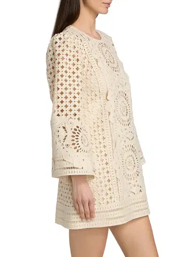 Zimmermann Women's Indra Embroidered Lace Minidress | Thumbnail 4 Zimmermann Women's Indra Embroidered Lace Minidress | Thumbnail 4