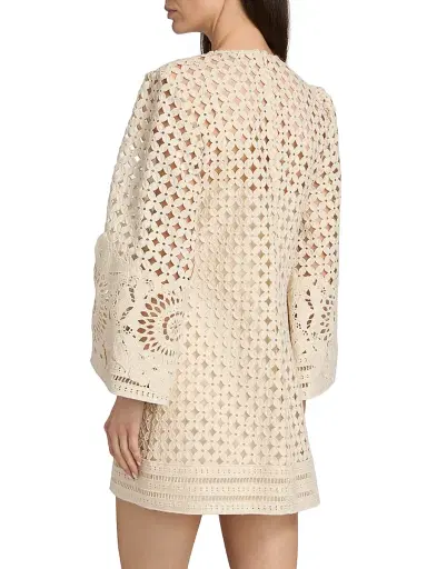 Zimmermann Women's Indra Embroidered Lace Minidress | Thumbnail 5 Zimmermann Women's Indra Embroidered Lace Minidress | Thumbnail 5