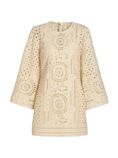 Zimmermann Women's Indra Embroidered Lace Minidress | Thumbnail 1 Zimmermann Women's Indra Embroidered Lace Minidress | Thumbnail 1