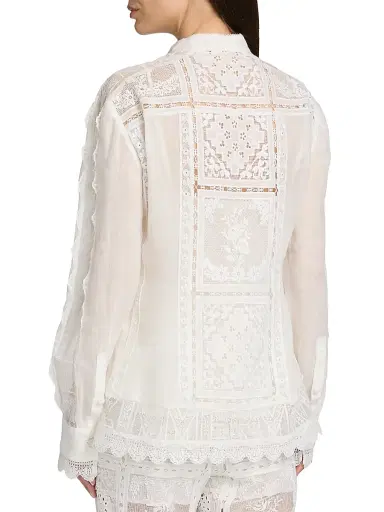 Zimmermann Women's Aster Embroidered Blouse - | Thumbnail 5