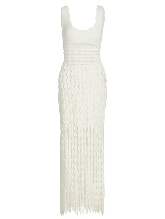 SIMKHAI Women's Brionne Scalloped Knit Midi-Dress -
