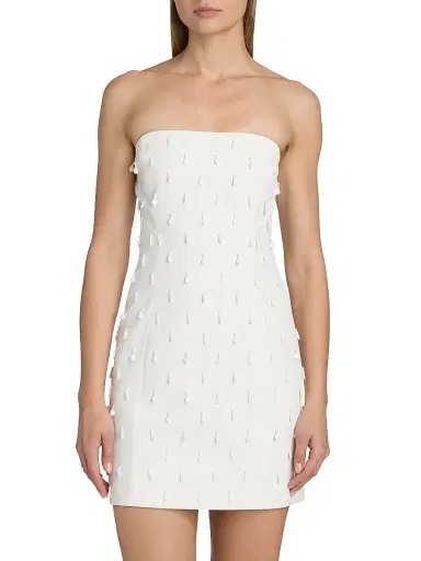 Generation Love Women's Isabel Embellished Strapless Crepe Minidress - White - Size XL | Thumbnail 3 Generation Love Women's Isabel Embellished Strapless Crepe Minidress - White - Size XL | Thumbnail 3
