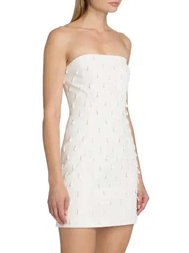 Generation Love Women's Isabel Embellished Strapless Crepe Minidress - White - Size XL | Thumbnail 4 Generation Love Women's Isabel Embellished Strapless Crepe Minidress - White - Size XL | Thumbnail 4