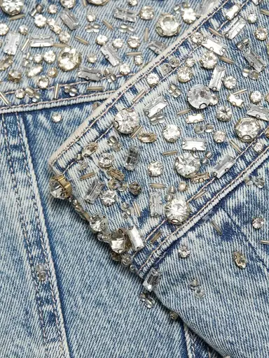 L'Agence Women's Arlin Embellished Denim Corset Top | Thumbnail 7 L'Agence Women's Arlin Embellished Denim Corset Top | Thumbnail 7