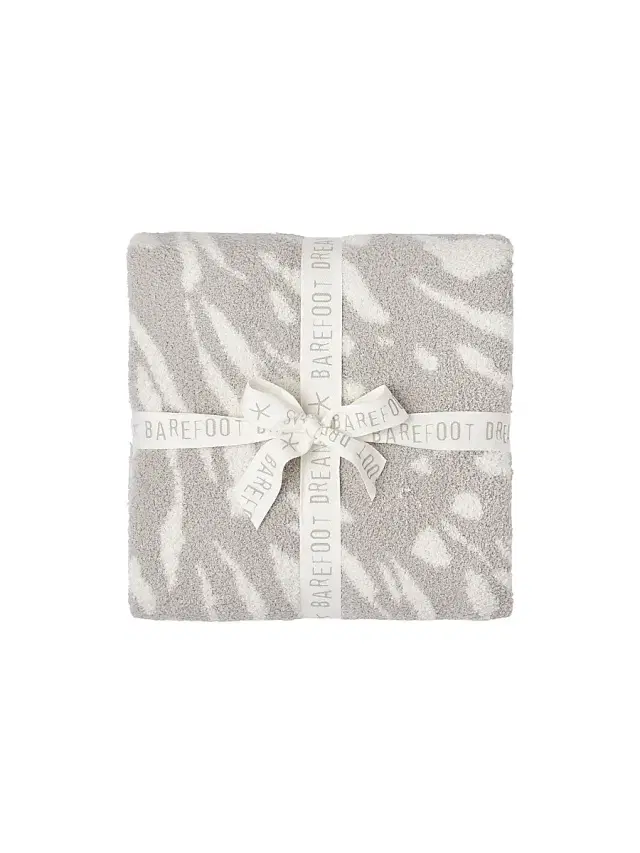 Barefoot Dreams Cozychic Star Animal Throw Blanket - Cream Sandstone