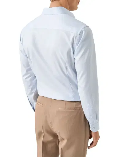 Eton Men's Contemporary-Fit Textured Elevated Piqué Shirt - Blue - Size 18 | Thumbnail 4 Eton Men's Contemporary-Fit Textured Elevated Piqué Shirt - Blue - Size 18 | Thumbnail 4