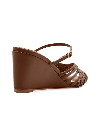 Alexandre Birman Women's Lilian 75MM Woven Leather Wedge Sandals - Espresso | Thumbnail 3 Alexandre Birman Women's Lilian 75MM Woven Leather Wedge Sandals - Espresso | Thumbnail 3