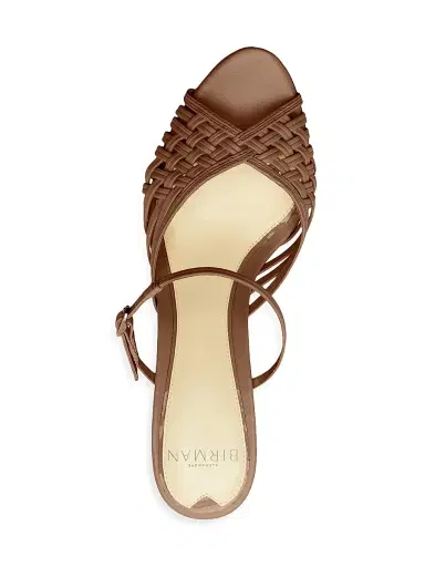 Alexandre Birman Women's Lilian 75MM Woven Leather Wedge Sandals - Espresso | Thumbnail 4 Alexandre Birman Women's Lilian 75MM Woven Leather Wedge Sandals - Espresso | Thumbnail 4