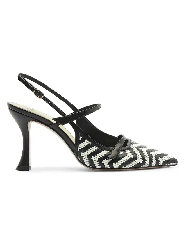 Alexandre Birman Women's Tita 85MM Zigzag Raffia Slingback Pumps - Black
