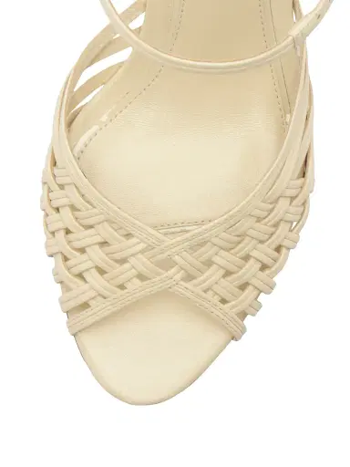 Alexandre Birman Women's Lilian 75MM Leather Wedge Sandals - Eggshell | Thumbnail 5 Alexandre Birman Women's Lilian 75MM Leather Wedge Sandals - Eggshell | Thumbnail 5