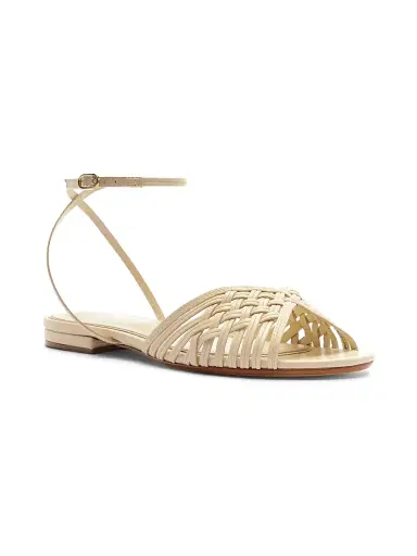 Alexandre Birman Women's Lilian Woven Leather Sandals - Eggshell | Thumbnail 2 Alexandre Birman Women's Lilian Woven Leather Sandals - Eggshell | Thumbnail 2