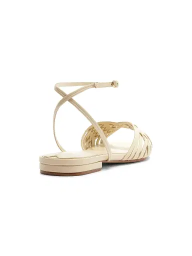 Alexandre Birman Women's Lilian Woven Leather Sandals - Eggshell | Thumbnail 3 Alexandre Birman Women's Lilian Woven Leather Sandals - Eggshell | Thumbnail 3