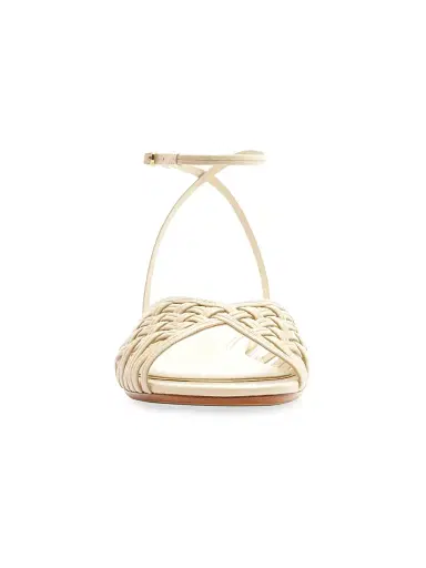 Alexandre Birman Women's Lilian Woven Leather Sandals - Eggshell | Thumbnail 7 Alexandre Birman Women's Lilian Woven Leather Sandals - Eggshell | Thumbnail 7