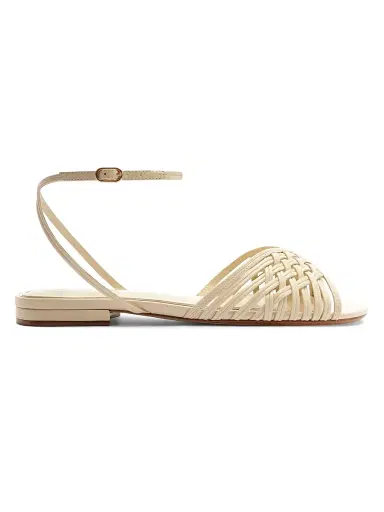 Alexandre Birman Women's Lilian Woven Leather Sandals - Eggshell | Thumbnail 1 Alexandre Birman Women's Lilian Woven Leather Sandals - Eggshell | Thumbnail 1
