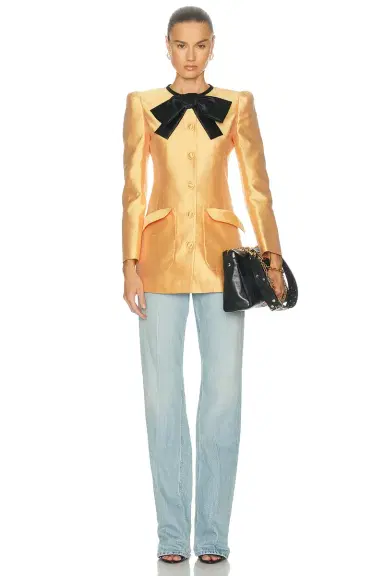 Valentino Shantung Coat | Thumbnail 4 Valentino Shantung Coat | Thumbnail 4