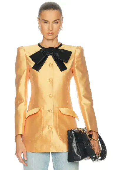 Valentino Shantung Coat | Thumbnail 1 Valentino Shantung Coat | Thumbnail 1