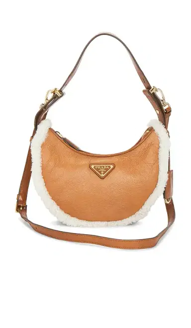 Prada Shearling Arque Shoulder Bag | Thumbnail 11