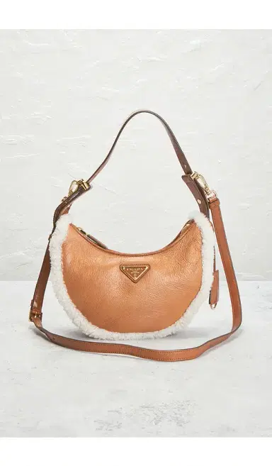 Prada Shearling Arque Shoulder Bag | Thumbnail 12