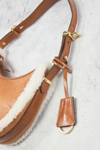 Prada Shearling Arque Shoulder Bag | Thumbnail 8