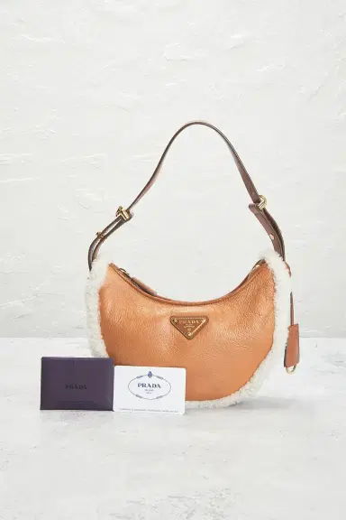 Prada Shearling Arque Shoulder Bag | Thumbnail 10