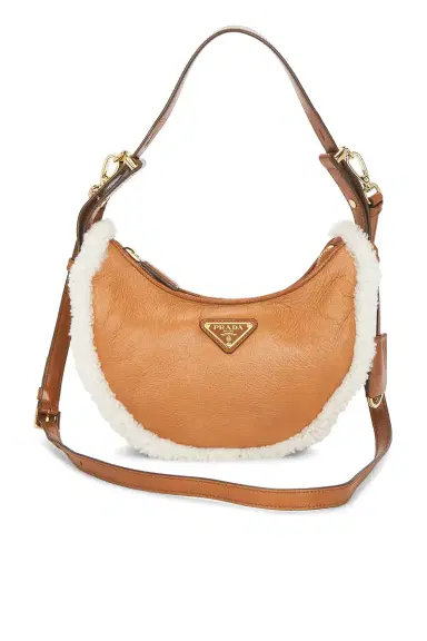 Prada Shearling Arque Shoulder Bag | Thumbnail 1