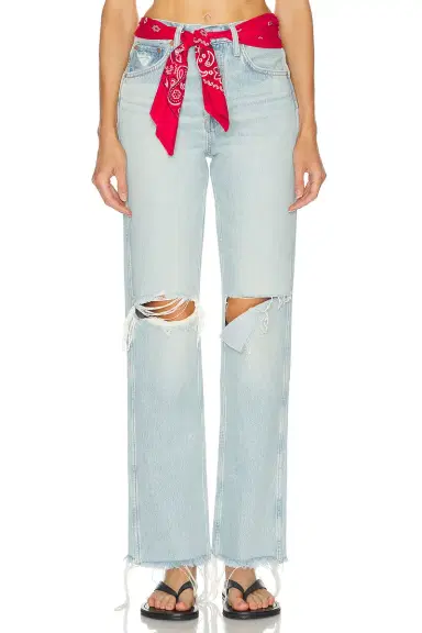 RE/DONE 90s High Rise Loose With Bandana Wide Leg Jeans | Thumbnail 1 RE/DONE 90s High Rise Loose With Bandana Wide Leg Jeans | Thumbnail 1