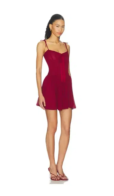 Understated Leather x REVOLVE Red Lace Up Dress | Thumbnail 2 Understated Leather x REVOLVE Red Lace Up Dress | Thumbnail 2