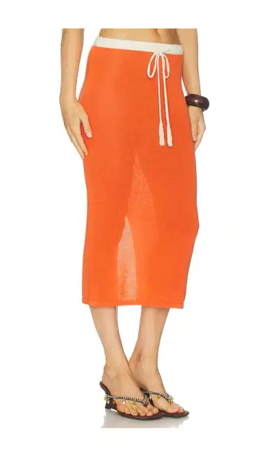 Leslie Amon Noelle Skirt Orange | Thumbnail 2