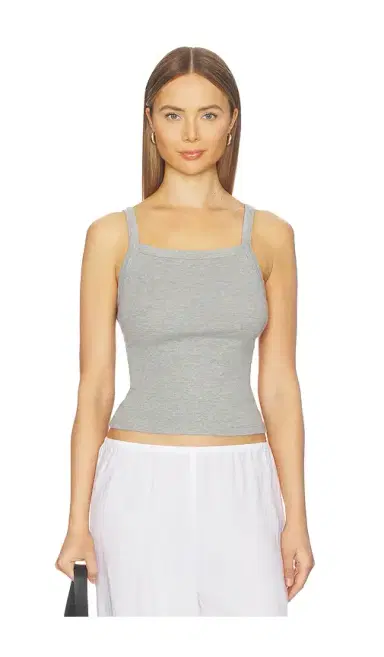 DONNI. The Baby Rib Square Neck Tank | Thumbnail 1 DONNI. The Baby Rib Square Neck Tank | Thumbnail 1